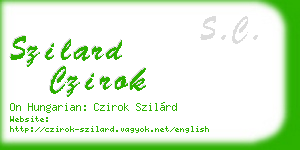 szilard czirok business card